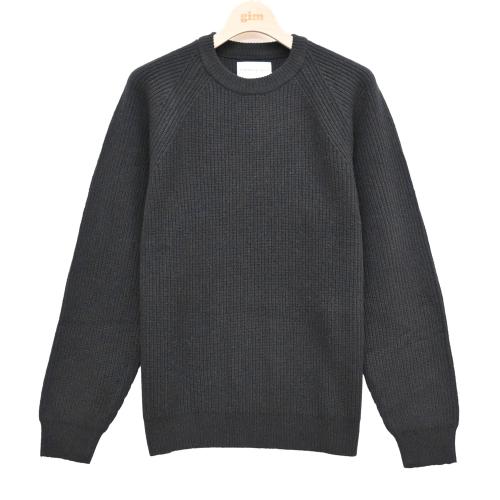 メンズ 7Gラムナイロン片畦ラグランクルー　M→L