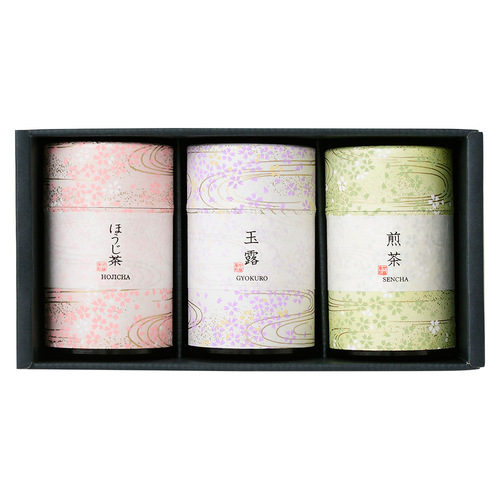 銘茶 和紙缶3種詰め合わせ WK26