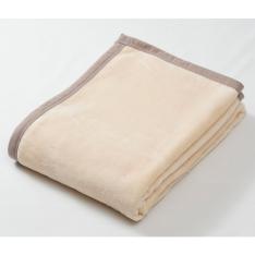 ニューマイヤー綿（毛羽部分）毛布（ベージュ・グレー）