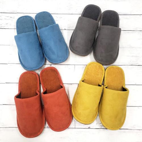 コーデュロイスリッパM・Lサイズ4足セットJ