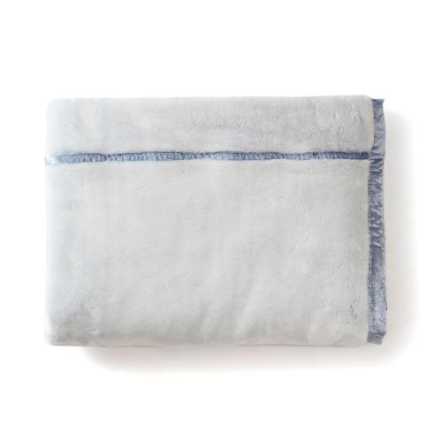 ニューマイヤーアクリル毛布（毛羽部分）ブルー