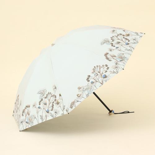 ボタニカル箔プリント 婦人晴雨兼用傘（折りたたみ）