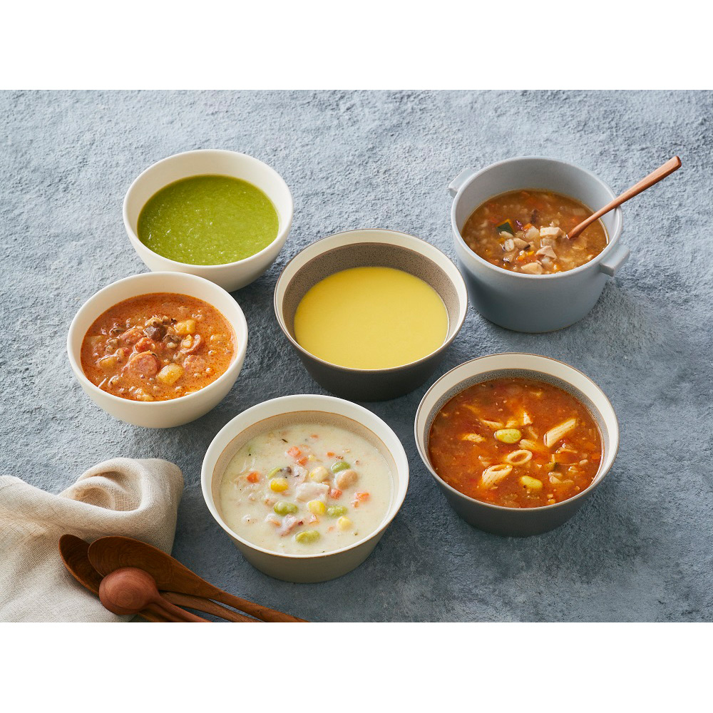 野菜を楽しむ6種のスープセット