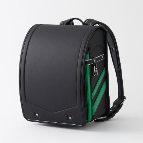 ＜バイカラーV＞ランドセル（CR6525　ブラック×グリーン）