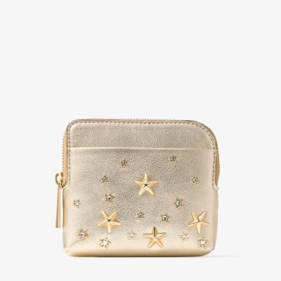 美品 JIMMY CHOO ジッピーウォレット コンパクト財布 ベージュ 美品 JIMMY CHOO ジッピーウォレット コンパクト財布 ベージュ JIMMY