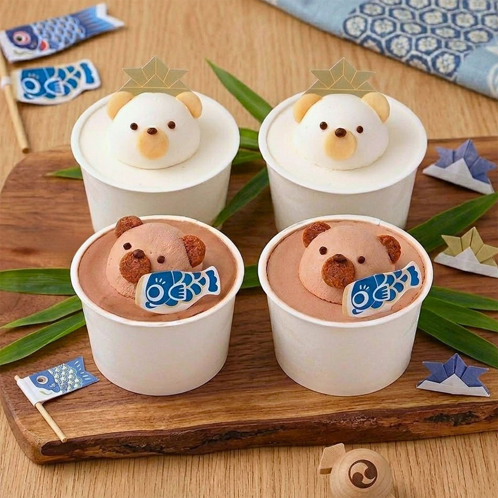 こどもの日のプチケーキ（米粉・豆乳使用）