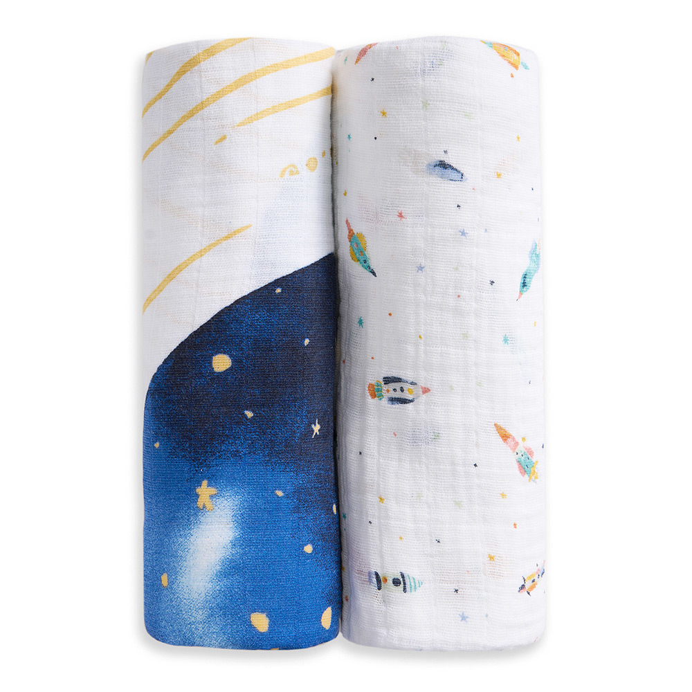 おくるみスワドル スペース オーガニック 2枚