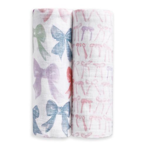 おくるみスワドル リボン オーガニック 2枚