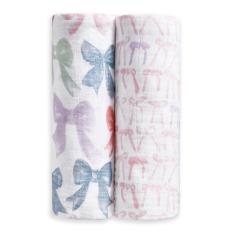 おくるみスワドル リボン オーガニック 2枚