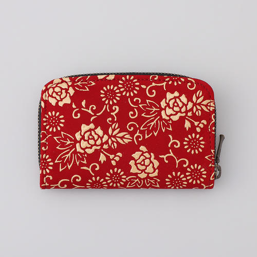 三方チャック 小銭入れ 薔薇(大)