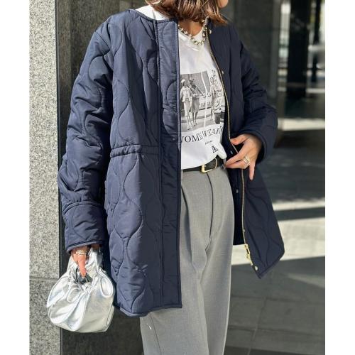 ＜Emma Taylor（エマテイラー）＞ミリタリーキルティングドロストハーフコート