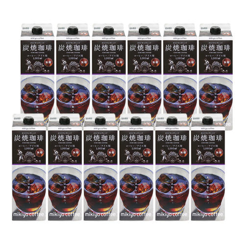 炭焼珈琲アイスコーヒー(無糖)12本入り