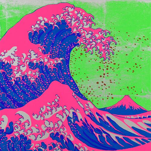 ＜山本 太郎　YAMAMOTO Taro＞「Pink×Blue Great Wave」シルクスクリーン ED3／5