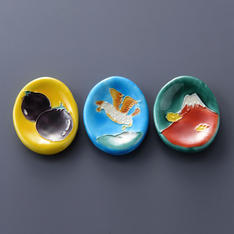 京焼　箸置　一富士二鷹三茄子