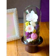 仏花 天目パープル(茶色花器)