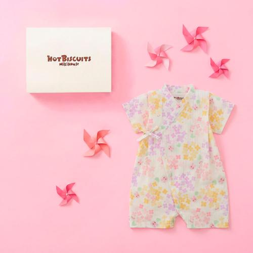 総柄 ベビー甚平オール ギフトセット（BOX付き）