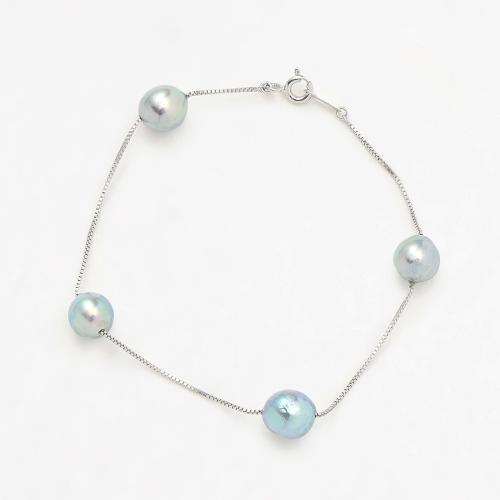 ナチュラルグレーアコヤ真珠ブレスレット