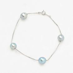 ナチュラルグレーアコヤ真珠ブレスレット