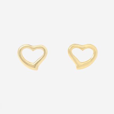 18金オープンハートピアス