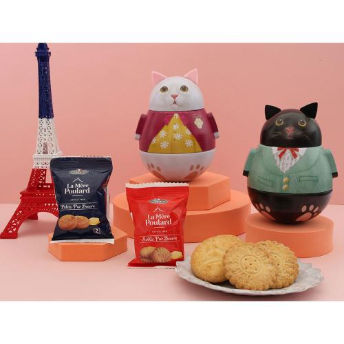 キャット缶（ブラック＆ホワイト） サブレ＆パレアソート×2缶セット
