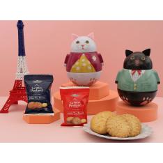 キャット缶（ブラック＆ホワイト） サブレ＆パレアソート×2缶セット