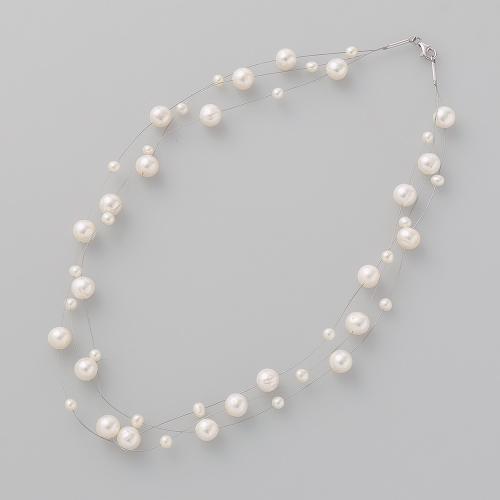 淡水パールインビジブルネックレス