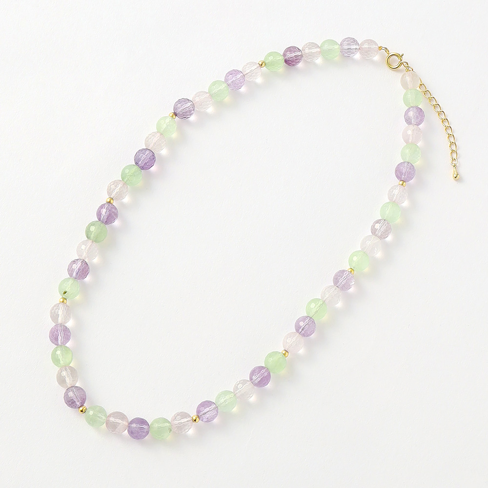 マルチカラーストーンネックレス