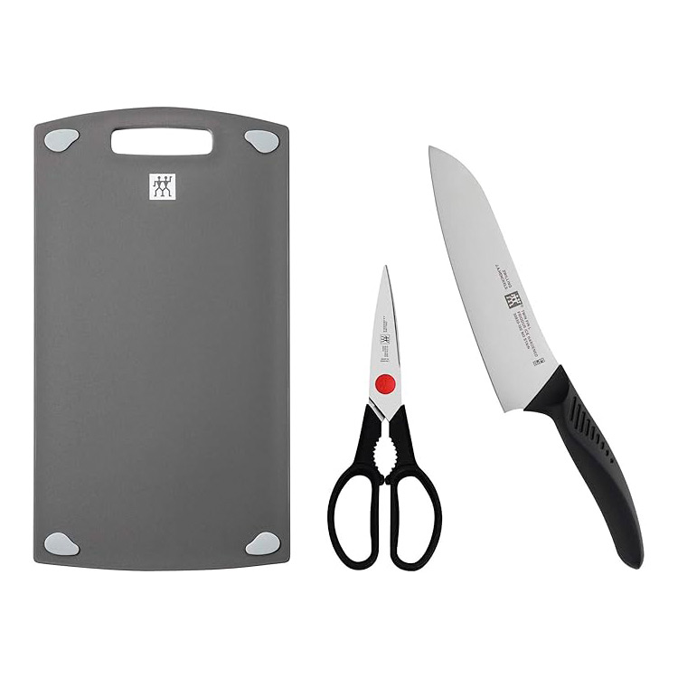 ツインフィンL 包丁・料理ばさみ・カッティングボードセット
