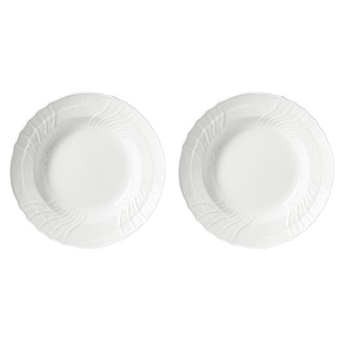 ベッキオジノリホワイト スーププレート24cmペア