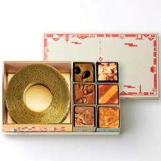 美濃いび茶バウムクーヘン（抹茶）＆奏でる積み木6個入り