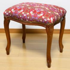 ＜ファブリックバイベストオブモリス＞スツール　レッド系