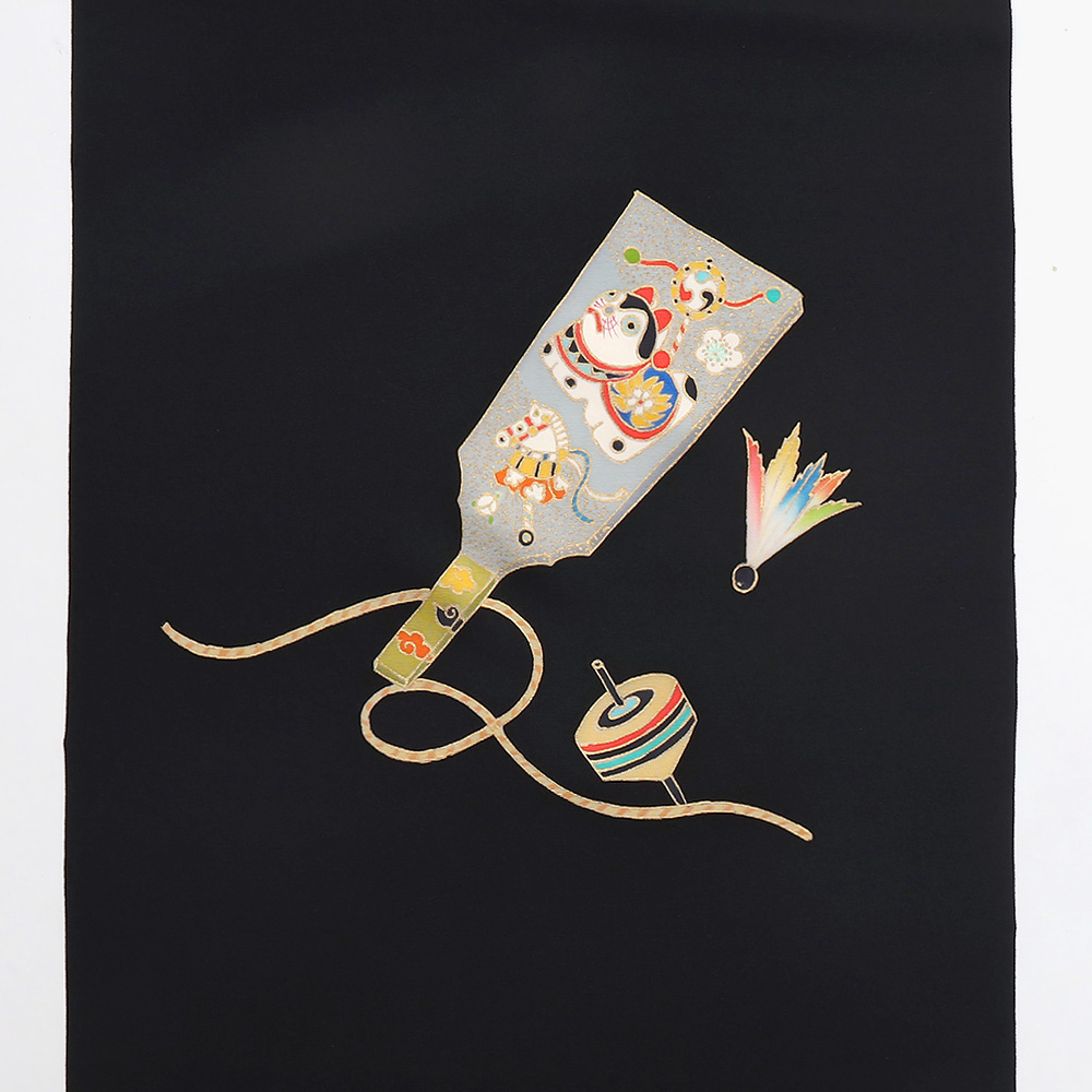 染なごや帯（羽子板に独楽・表地のみ）