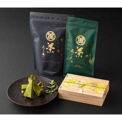 抹茶チーズケーキと特選宇治茶の詰め合わせ