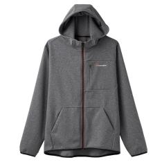 リカバリームーヴ ジップアップフードジャケット メンズ 杢グレー M→XL