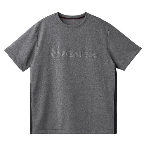 リカバリームーヴ エンボスロゴTシャツ メンズ 杢グレー M→XL<医療機器>