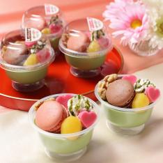 京料亭の宇治抹茶水菓子