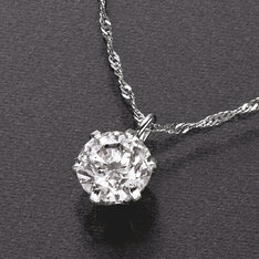 ◆Pt0.4ctダイヤペンダント