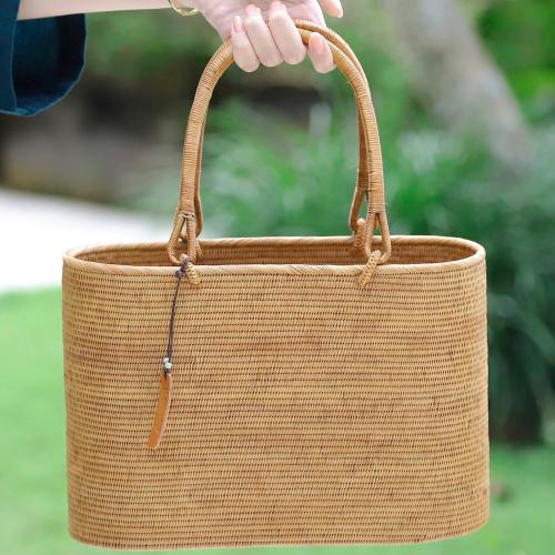 アタバッグ 楕円 極細編み（巾着付き）