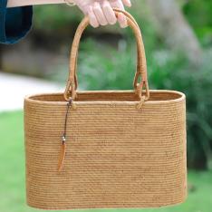 アタバッグ 楕円 極細編み（巾着付き）