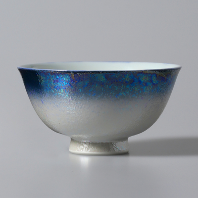 虹彩磁掛け分け内白飯碗（大）ブルー