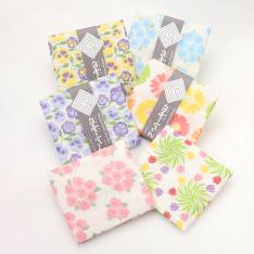 白雪友禅ふきん 花シリーズ6枚セット