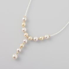 K18アコヤパールY字ネックレス