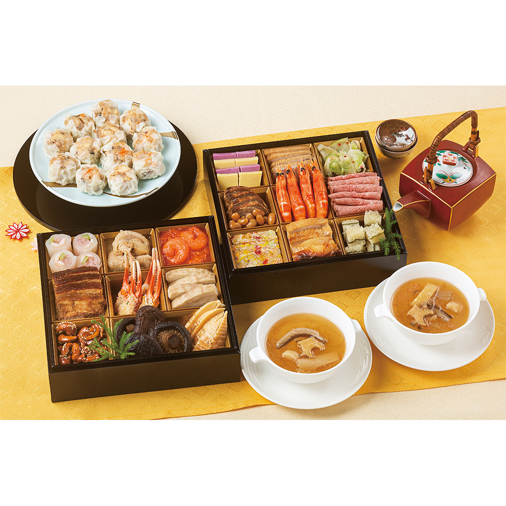 画像【高島屋限定】中華二段重 シウマイ2種・鮑とフカヒレと蟹のスープ付(E981)349810