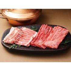 〈鹿児島県〉鹿児島黒牛と黒豚しゃぶセット