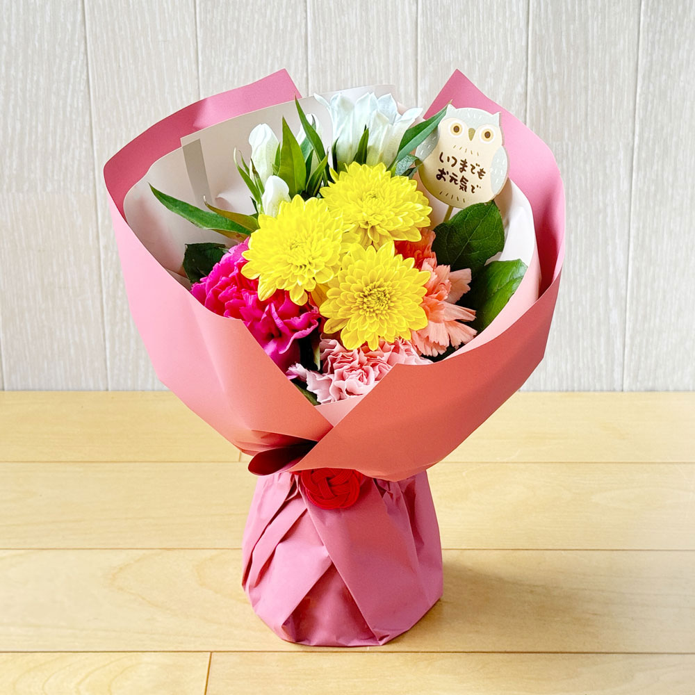 【敬老の日】生花 スタンディングブーケ「つぐみ」