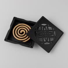 くわな鋳物　蚊やり器　花模様