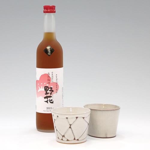 とっとりの酒 梅津酒造「野花」&国造焼「鳥取のそばちょこ2個」