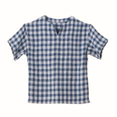 レディースガーゼトップス ギンガムチェック M→L