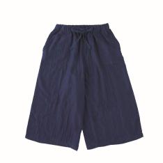 レディースガーゼボトムス ネイビー M→L