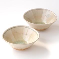 灰釉草文 組鉢〈2個〉 美濃焼